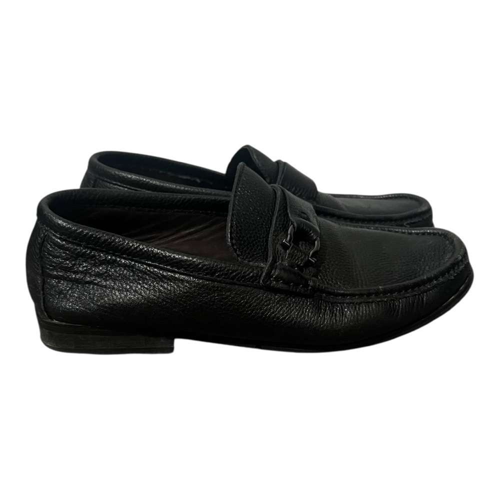 Trafalgar New Leeds Black Pebbled Leather Dress Shoe Loafer Men's Size 8